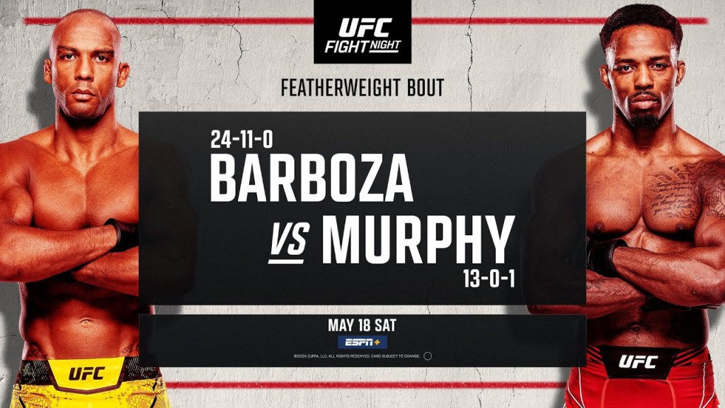 ESPN KNOCKOUT trae UFC Vegas 92 con Barboza vs. Murphy en la estelar del sábado 18 a STAR+  
